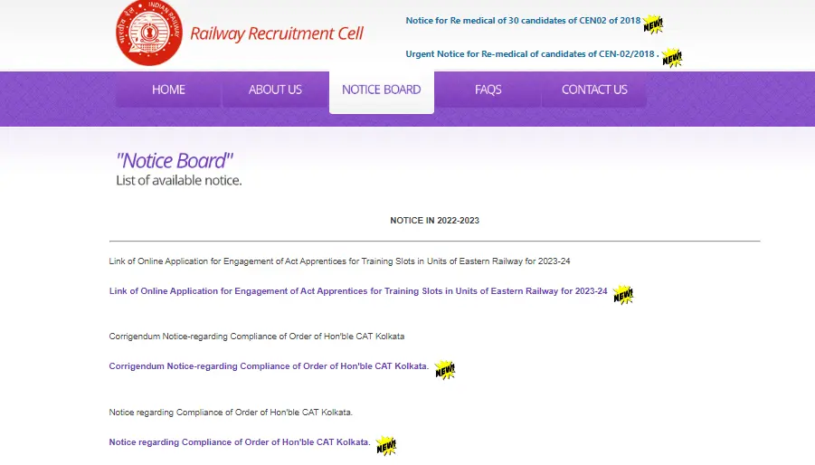 RRC ER Apprentice Recruitment 2023 