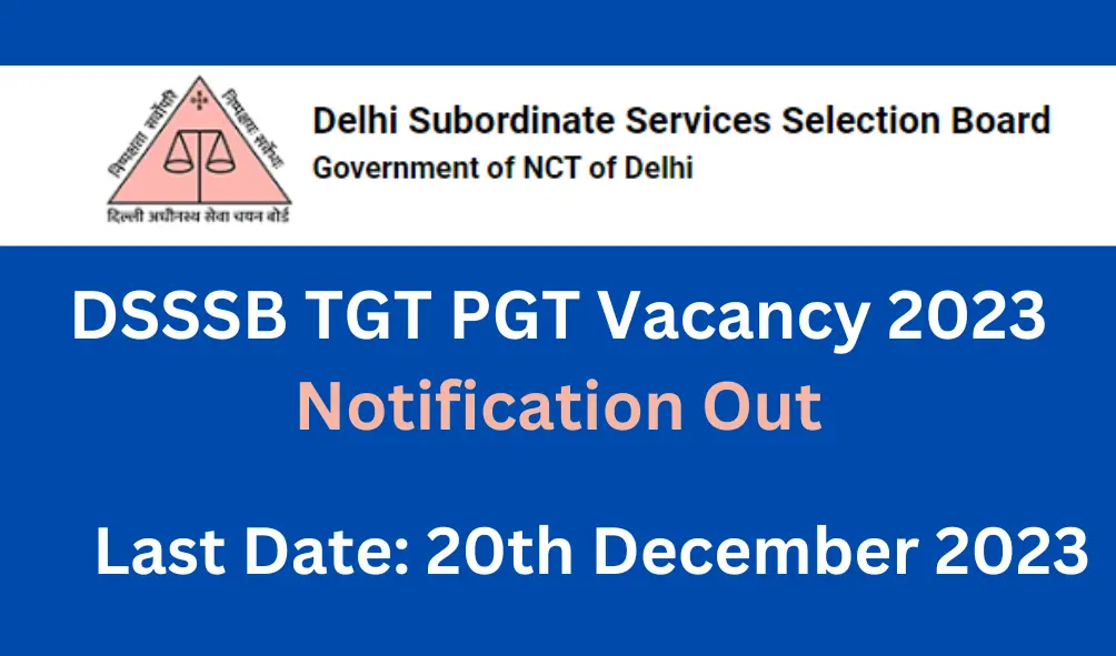 DSSSB TGT PGT Vacancy