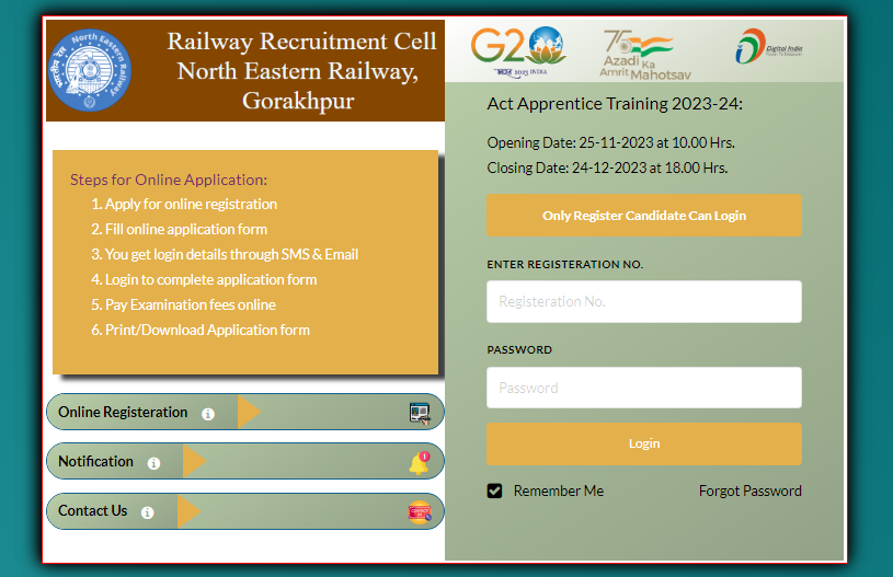 RRC NER Gorakhpur Recruitment 2023